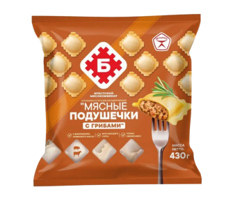 Пельмені Мясныя катлеты з грыбамі