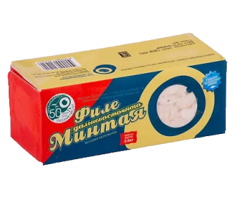 Філе мінтая б/да св/м 600г Акіянрыбфлот